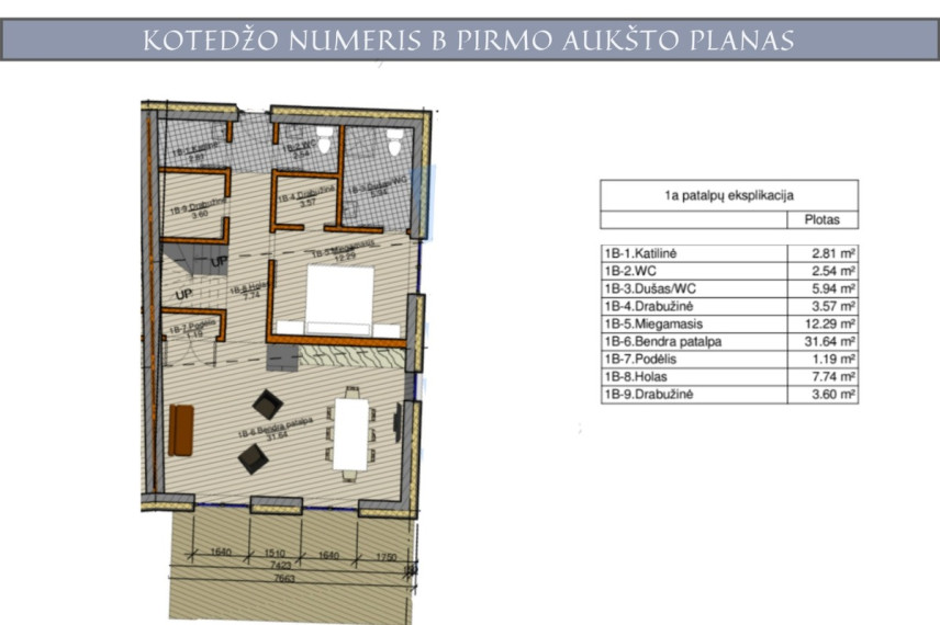 Parduodamas namas Riešutynės g., Vilniaus m., Vilniaus m. sav., 136.5 m2 ploto, 2 aukštai 9