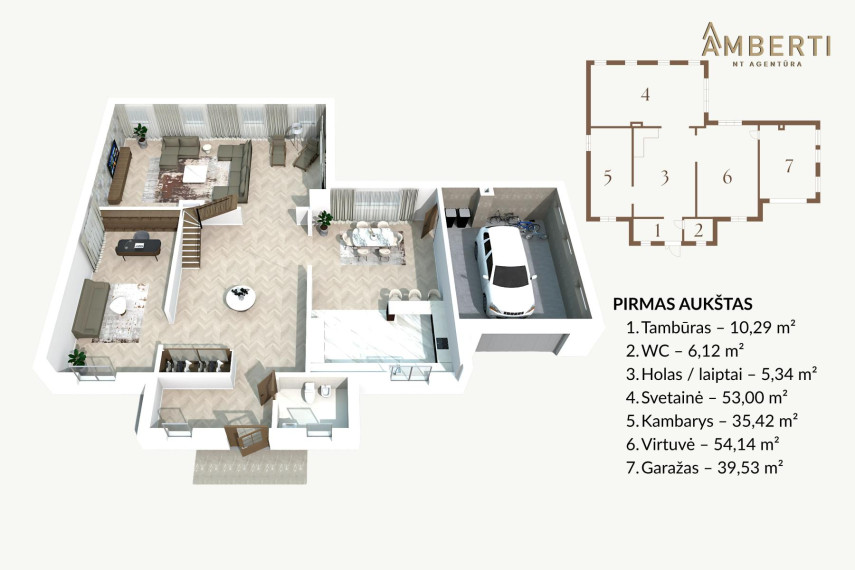 Parduodamas namas Paupio g., Plikių mstl., Klaipėdos r. sav., 472.82 m² ploto 7 kambariai 18