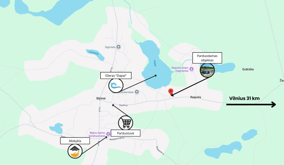 Parduodamas namas Raipolio k., Trakų r. sav., 99.6 m2 ploto, 1 aukštai 43