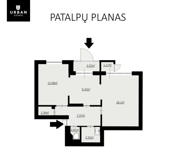 Parduodamos patalpos Taikos g., Justiniškėse, Vilniuje, 55 kv.m ploto 13