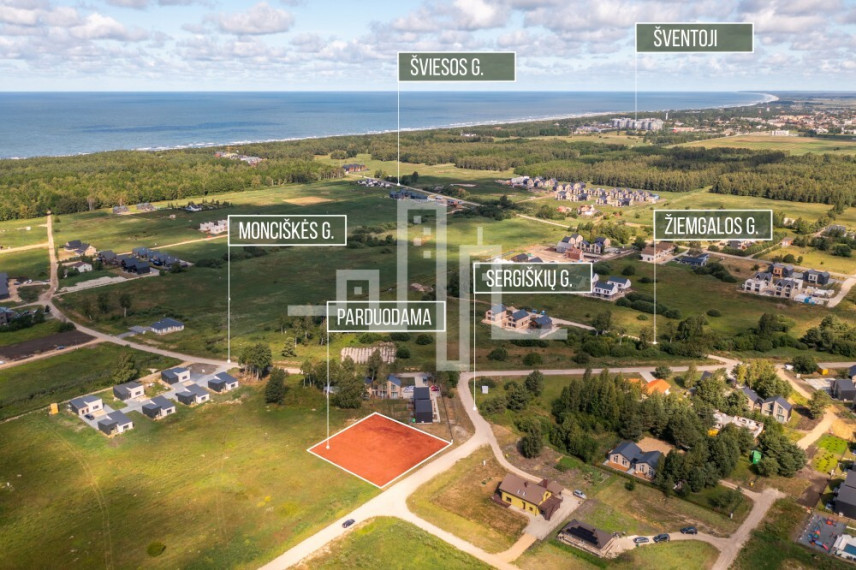 Parduodamas daugiaaukštės gyvenamosios paskirties sklypas Sergiškių g., Monciškės, Palangos m., Palangos m. sav., 16 a ploto 3