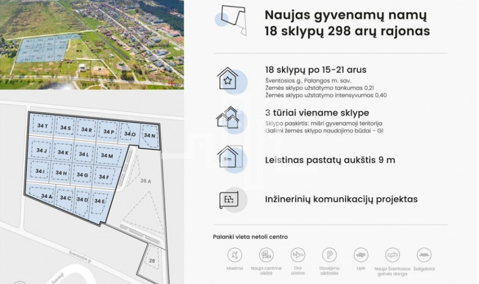 Parduodamas komercinės paskirties sklypas Šventosios g., Šventoji, Palangos m., Palangos m. sav., 298 a ploto 1