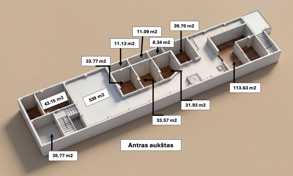 Parduodamos gamybinės patalpos Kirtimų g., Paneriai, Vilniaus m., Vilniaus m. sav., 1368 m2 ploto 13