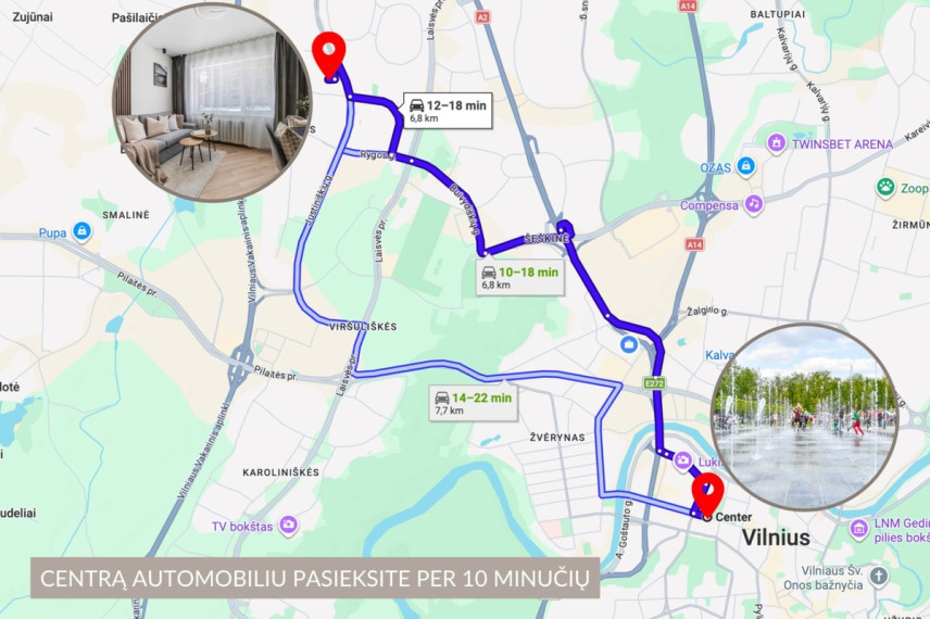 Parduodamas butas Justiniškių g., Vilniaus m., Vilniaus m. sav., 32.03 m2 ploto, 2 kambariai 34