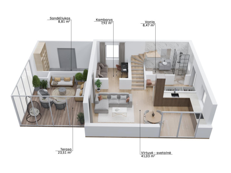 Parduodamas namas Nadruvos g., Lieporiai, Šiaulių m., Šiaulių m. sav., 145.31 m² ploto 4 kambariai 3