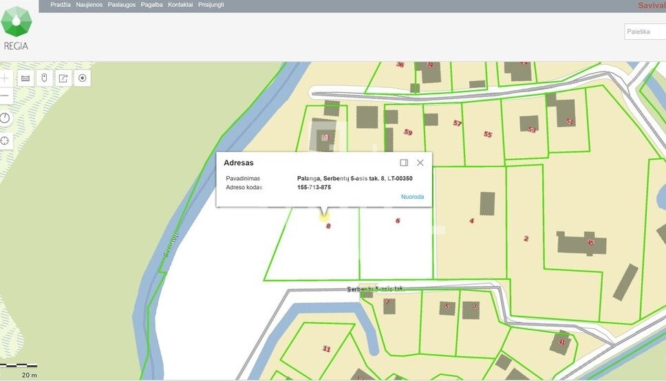 Parduodamas sodų paskirties sklypas Serbentų 5-asis tak., Šventoji, Palangos m., Palangos m. sav., 20 a ploto 1