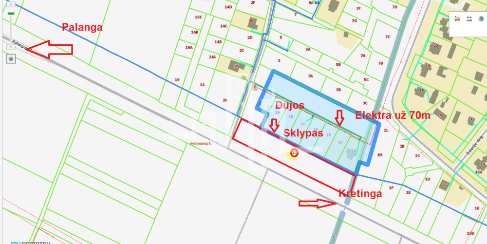 Parduodamas komercinės paskirties sklypas Palangos pl., Vydmantų k., Kretingos r. sav., 69 a ploto 7