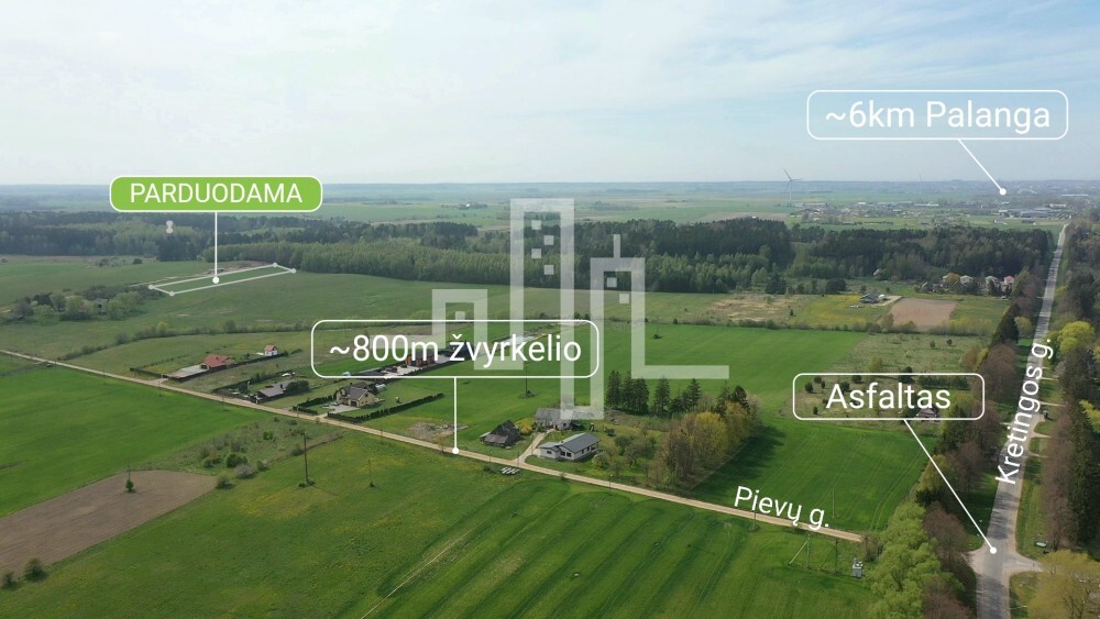 Parduodamas žemės ūkio paskirties sklypas Pievų g., Pryšmančių k., Kretingos r. sav., 100 a ploto 2