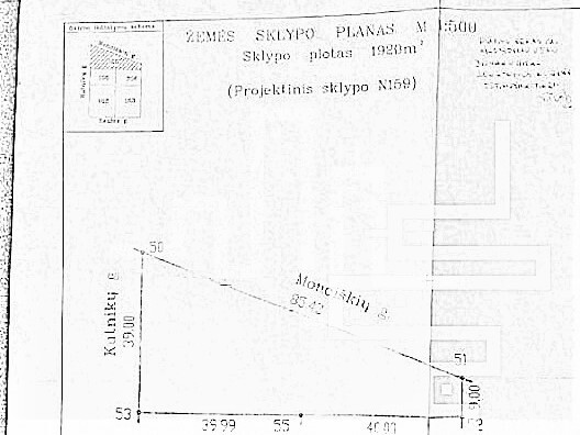 Parduodamas daugiaaukštės gyvenamosios paskirties sklypas Kutninkų g., Monciškės, Palangos m., Palangos m. sav., 19 a ploto 1