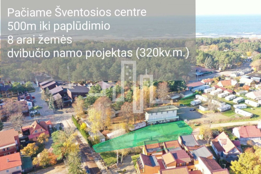 Parduodamas daugiaaukštės gyvenamosios paskirties sklypas Topolių g., Šventoji, Palangos m., Palangos m. sav., 8 a ploto 1