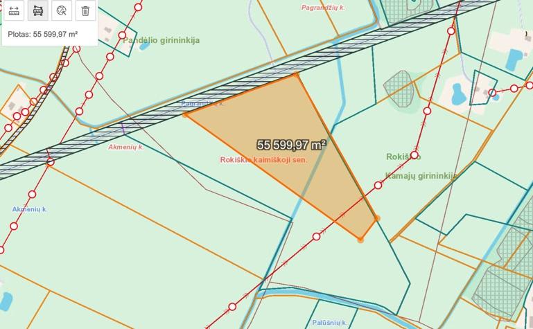 Parduodamas sklypas Pagrandžių k., Rokiškio r. sav., 559.99 a ploto 1