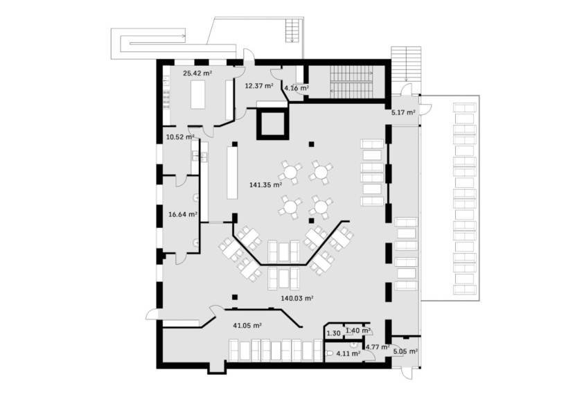 Nuomojamos administracinės, maitinimo, paslaugų, prekybos patalpos Vilniaus m. sav., Vilniaus m., Senamiestis, A. Vienuolio g.4, 422.34 m2 ploto 18