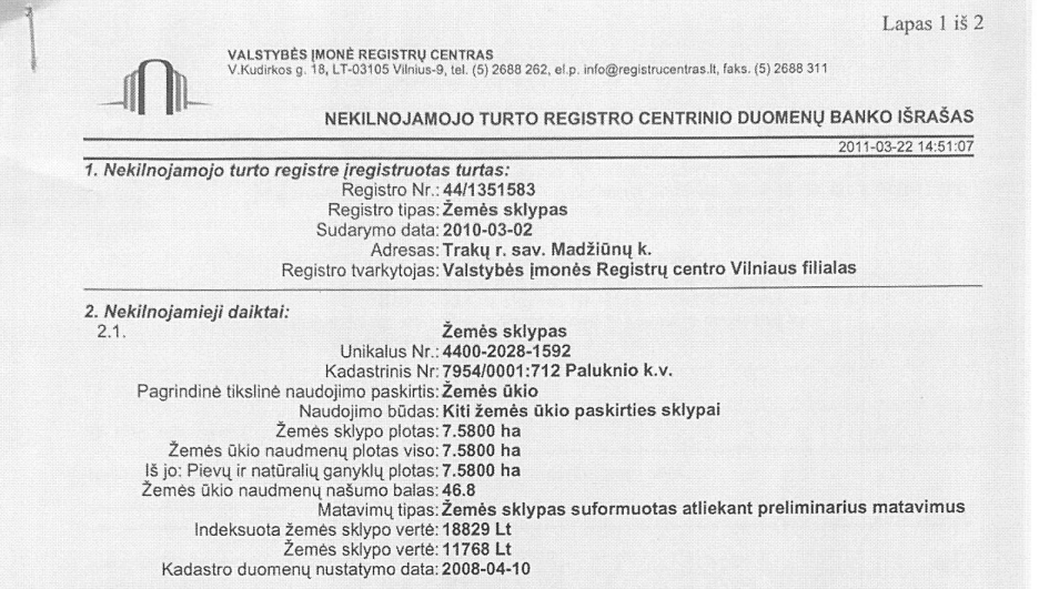 Parduodamas sklypas Mamavio k., Trakų r. sav., 450 a ploto 2