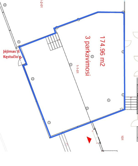 Nuomojamos administracinės patalpos Kęstučio g., Vilniaus m., Vilniaus m. sav., 175 m2 ploto 5