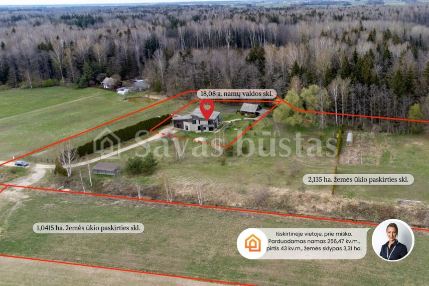 Parduodamas namas Miško g., Šilėnų k., Šiaulių r. sav., 256.47 m2 ploto, 2 aukštai 1