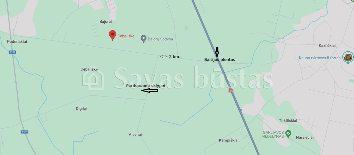 Parduodamas  sklypas Gimtinės g., Čebeliškės k., Kauno r. sav., 16.76 a ploto 9