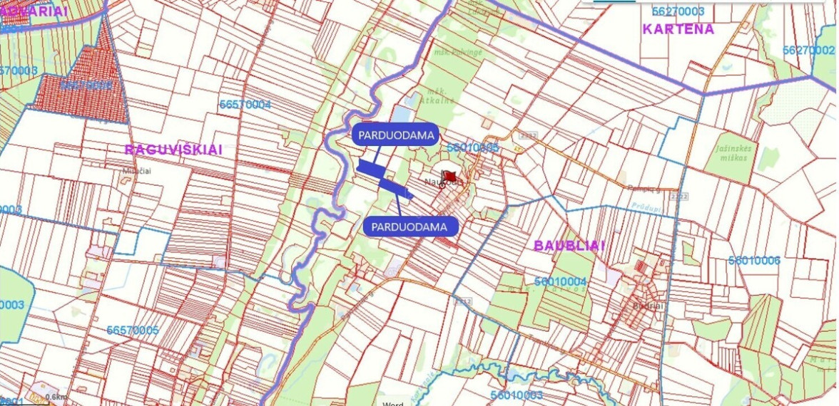 Parduodamas žemės ūkio paskirties sklypas Nausodžio k., Kretingos r. sav., 493 a ploto 1