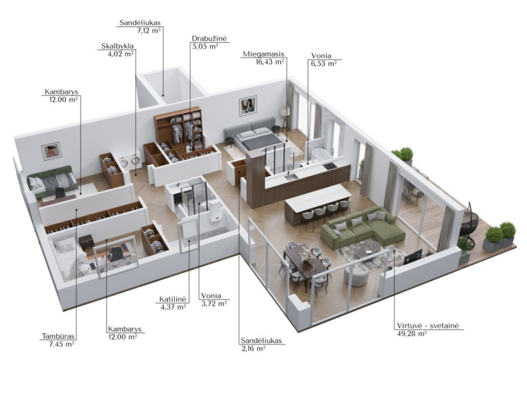 Parduodamas namas Tintiniškių g., Tintiniškių k., Vilniaus r. sav., 142.69 m2 ploto, 1 aukštai 7