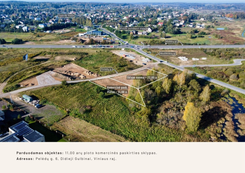 Parduodamas kitos paskirties sklypas Pelėdų g., Didžiųjų Gulbinų k., Vilniaus r. sav., 11.13 a ploto 1