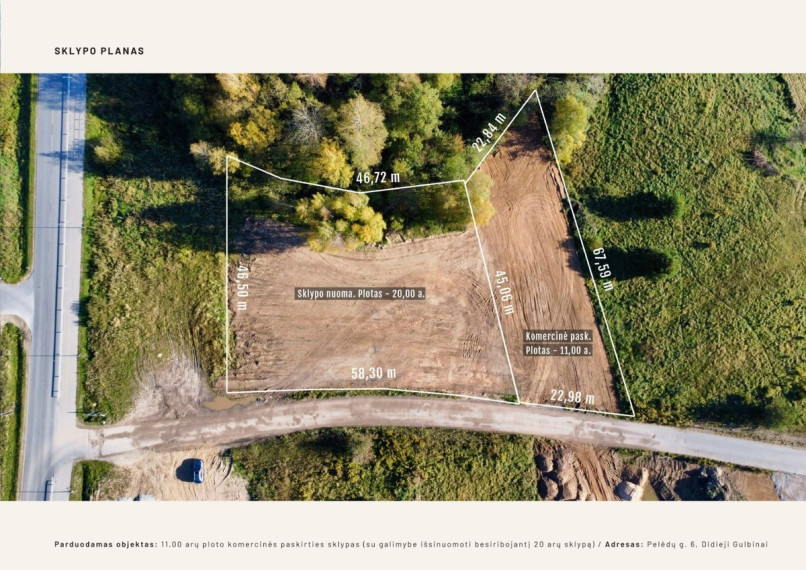 Parduodamas kitos paskirties sklypas Pelėdų g., Didžiųjų Gulbinų k., Vilniaus r. sav., 11.13 a ploto 3