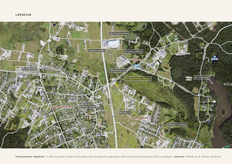 Parduodamas kitos paskirties sklypas Pelėdų g., Didžiųjų Gulbinų k., Vilniaus r. sav., 11.13 a ploto 5