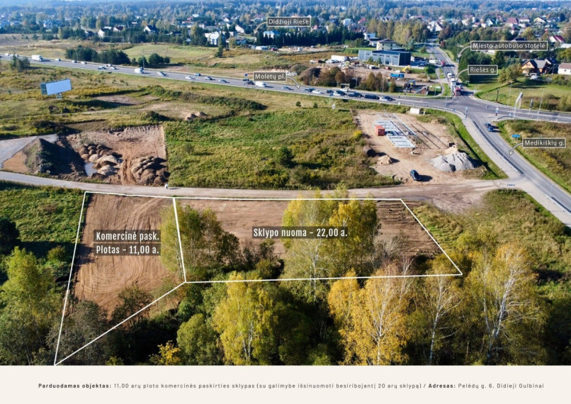 Parduodamas kitos paskirties sklypas Pelėdų g., Didžiųjų Gulbinų k., Vilniaus r. sav., 11.13 a ploto 9