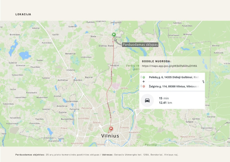 Parduodamas kitos paskirties sklypas Pelėdų g., Didžiųjų Gulbinų k., Vilniaus r. sav., 11.13 a ploto 12