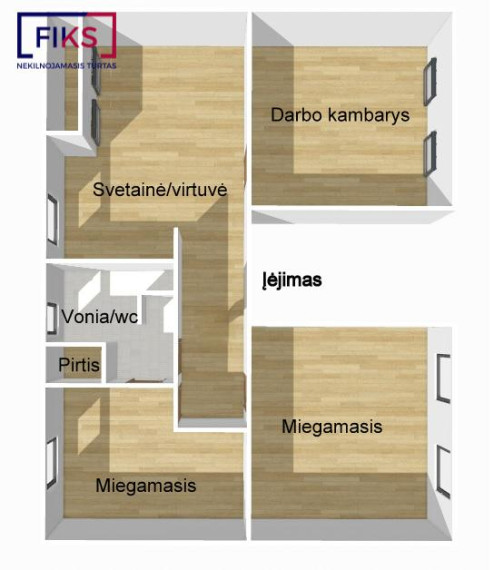 Parduodamas butas Smalininkų g., Senamiestis, Kauno m., Kauno m. sav., 98.00 m² ploto 4 kambariai 17