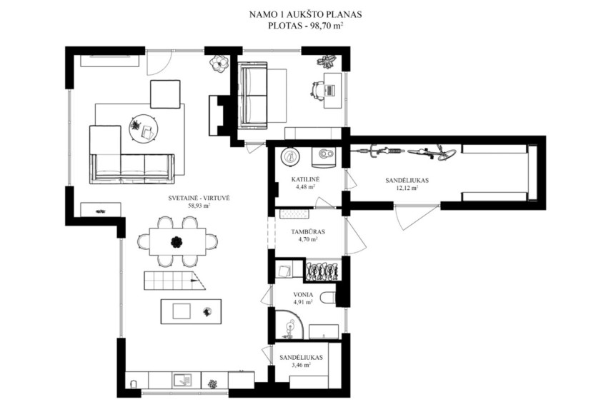 Parduodamas namas Vilniaus r. sav., Griovių k., Baltiešos, 175 m2 ploto, 2 aukštai 31