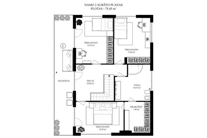 Parduodamas namas Vilniaus r. sav., Griovių k., Baltiešos, 175 m2 ploto, 2 aukštai 32