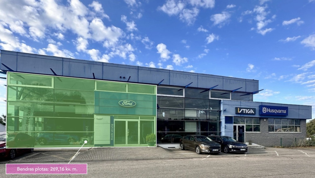 Parduodamos administracinės, gamybinės, kitos paskirties, paslaugų, prekybos, sandėliavimo patalpos Santaikos g., Alytaus m., Alytaus m. sav., 269.16 m2 ploto 1