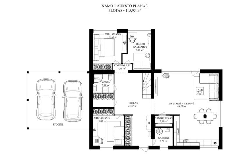 Parduodamas namas Neries Kilpų g., Verkšionių k., Vilniaus r. sav., 154.92 m2 ploto, 2 aukštai 29