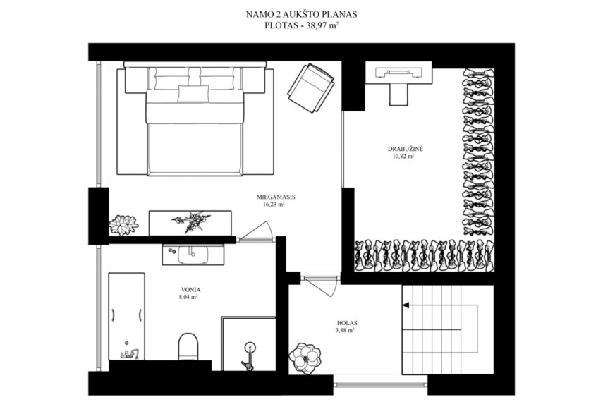 Parduodamas namas Neries Kilpų g., Verkšionių k., Vilniaus r. sav., 154.92 m2 ploto, 2 aukštai 30