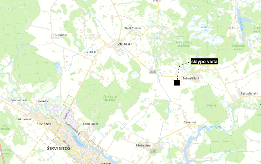 Parduodamas sklypas Kiemelių k., Širvintų r. sav., 18.00 a ploto 2