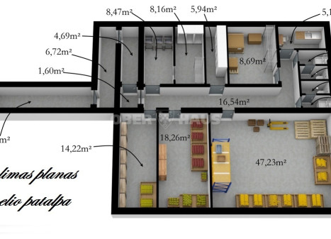 Parduodamos gamybinės, kitos paskirties, sandėliavimo patalpos Kalno g., Nemenčinės m., Vilniaus r. sav., 163.47 m2 ploto