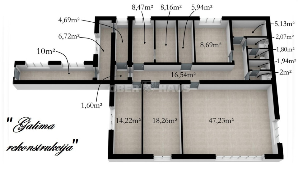 Parduodamos gamybinės, kitos paskirties, sandėliavimo patalpos Kalno g., Nemenčinės m., Vilniaus r. sav., 163.47 m2 ploto 2