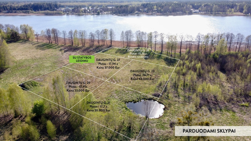 Parduodamas  sklypas Daugintų g., Grūto k., Druskininkų sav., 18 a ploto 5