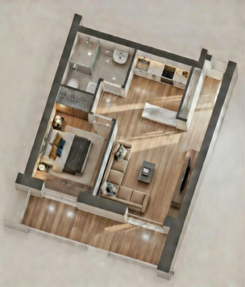 Nuomojamas butas Kernavės g., Šnipiškės, Vilniaus m., Vilniaus m. sav., 42.57 m² ploto 2 kambariai 32