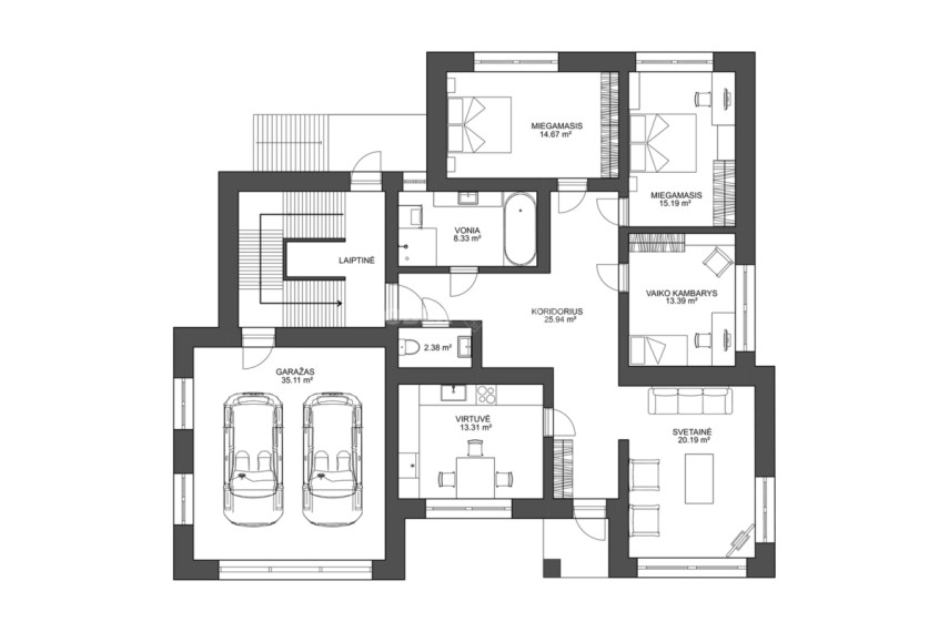 Parduodamas namas Mažoji g., Panemunė, Kauno m., Kauno m. sav., 351.74 m2 ploto, 1 aukštai 10