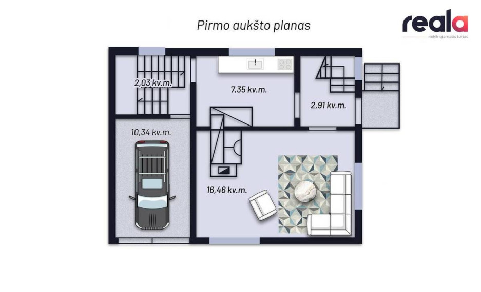 Parduodamas namas Brastos g., Verkiuose, Vilniuje, 79.75 kv.m ploto, 2 aukštai 23