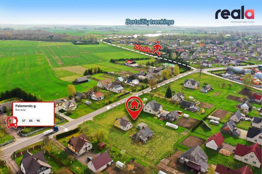 Parduodamas namas Palomenės g., Gudienos k., 71.12 kv.m ploto, 1 aukštai 3