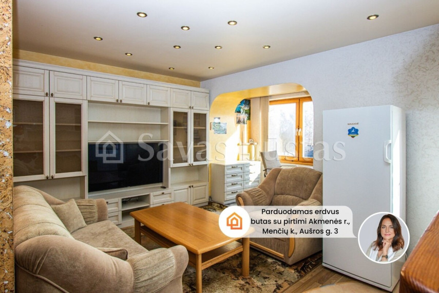 Parduodamas butas Akmenės r. sav., Menčių k., Aušros, 50 m2 ploto, 2 kambariai 1