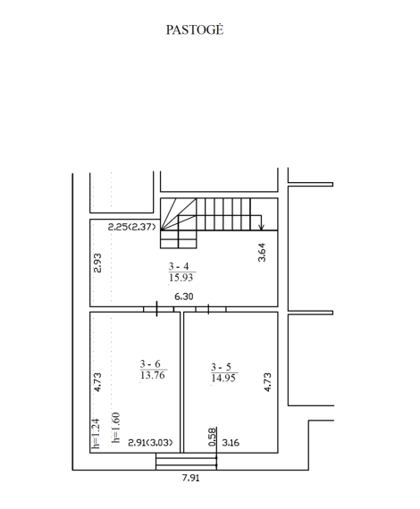 Parduodamas butas Žilvino g., Kunigiškės, Palangos m., Palangos m. sav., 92.4 m² ploto 3 kambariai 20