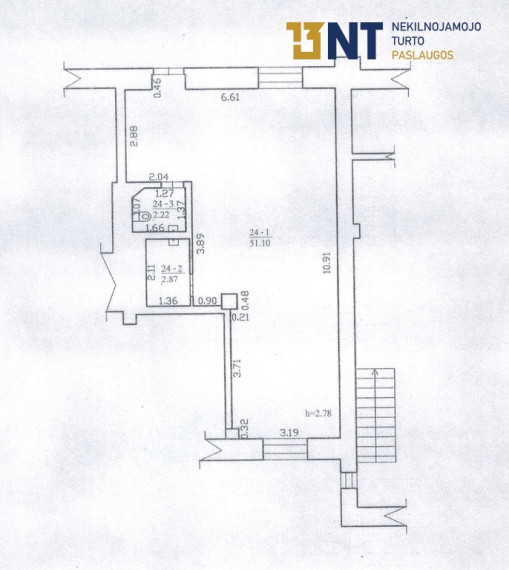MODERNUS BIURAS CENTRE, 1 A., SU ATSKIRU ĮĖJIMU 17