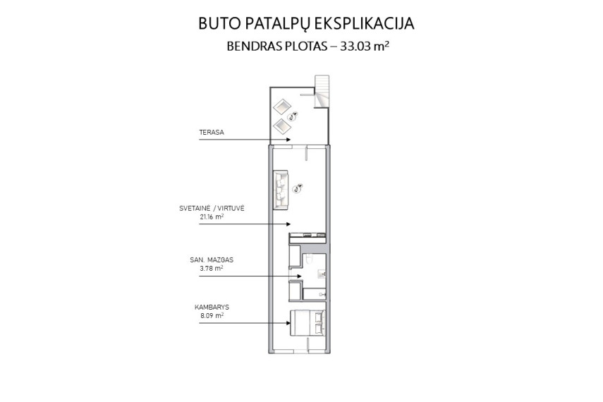 Parduodamas butas Raugyklos g., Vilniaus m., Vilniaus m. sav., 33.03 m2 ploto, 2 kambariai 20