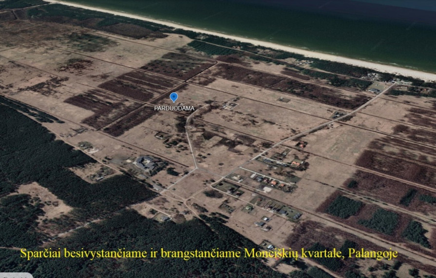 Parduodamas daugiaaukštės gyvenamosios paskirties sklypas Debesų g., Monciškės, Palangos m., Palangos m. sav., 8 a ploto 2