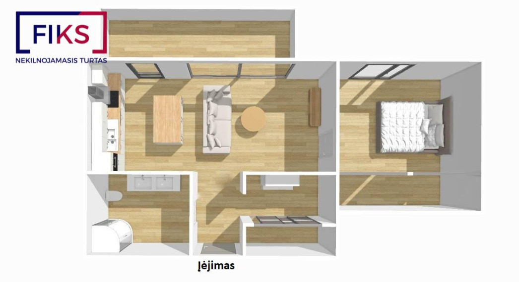 Parduodamas butas Brastos g., Vilijampolė, Kauno m., Kauno m. sav., 51.55 m² ploto 2 kambariai 39