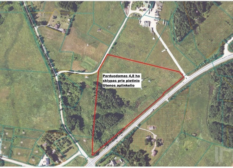 Parduodamas 4,80 ha sklypas Utenoje, prie aplinkelio Parduodamas 4,80 ha sklypas Utenoje, prie aplinkelio