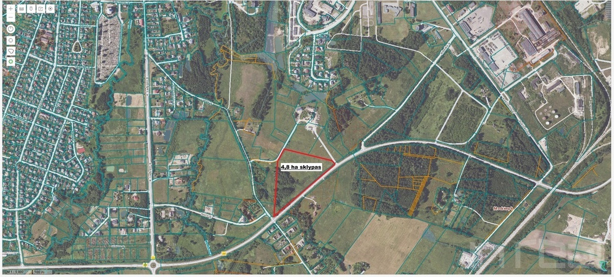 Parduodamas 4,80 ha sklypas Utenoje, prie aplinkelio 2
