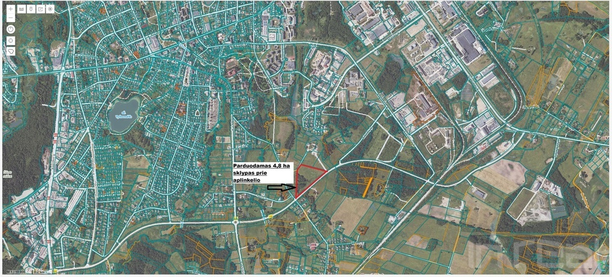 Parduodamas 4,80 ha sklypas Utenoje, prie aplinkelio 3